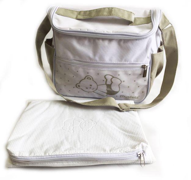 32 - KIT MATERNIDADE, BOLSA EM POLYESTER E TROCADOR EM MATELASSÊ