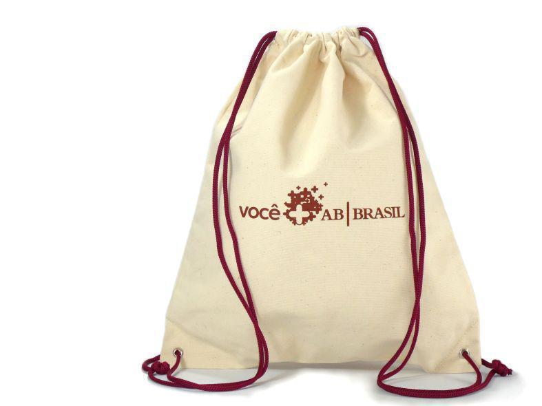 55 - MOCHILA EM ALGODÃO CRU